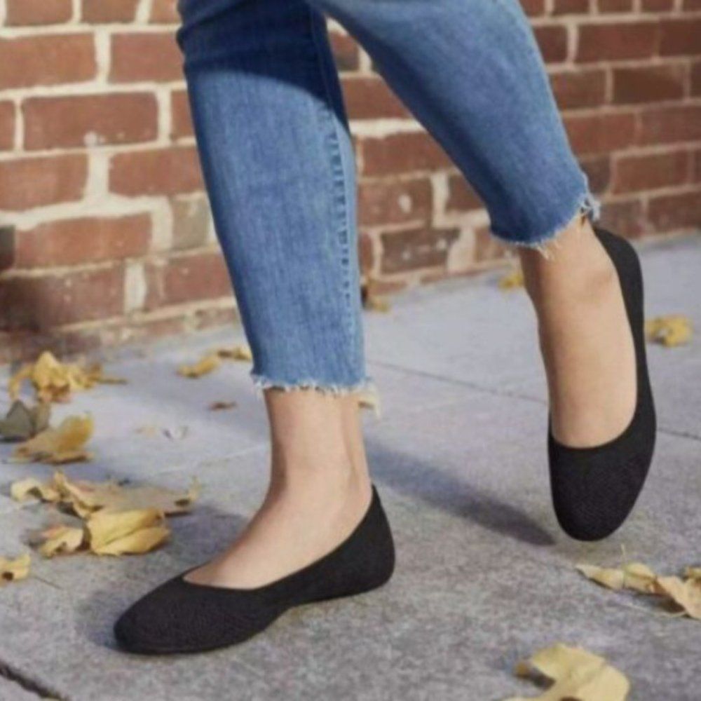 Allbirds Women's Tree Breezers Heathered Black Gray Ballet Flats Sz 9